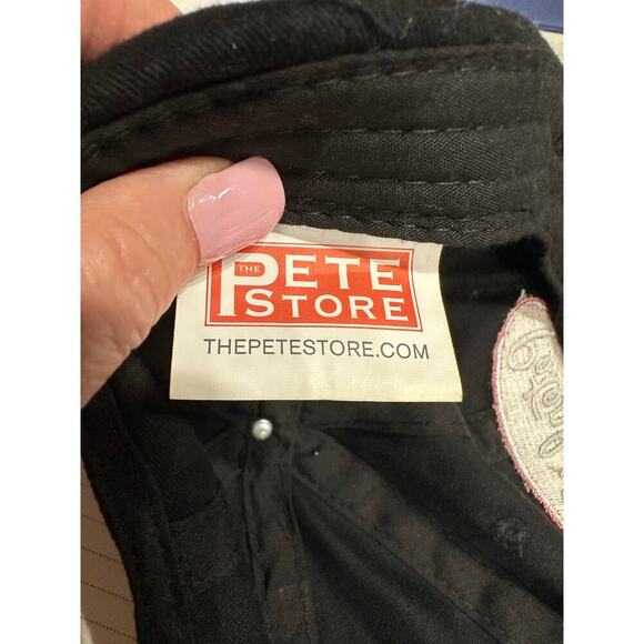 Peterbilt Trucker Ball Cap Black Red Patch Logo Pre owned - Picture 5 of 8